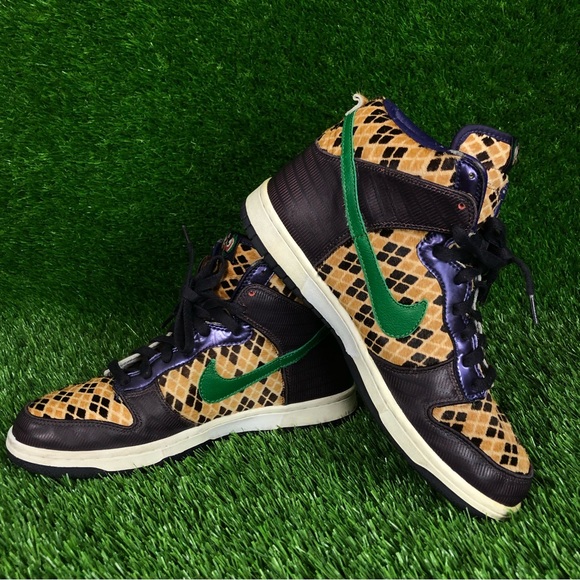 RARE Nike Dunk High Premium Samurai Horse Hair Sneakers Size 10.5 - Picture 2 of 12